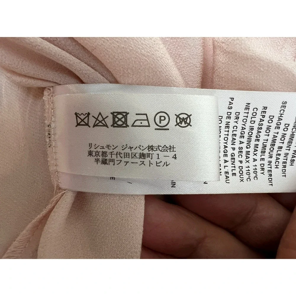 NWT See by Chloe Pullover Blouse Smoky Pink Embroidered Yokes Long Sleeve SZ 36